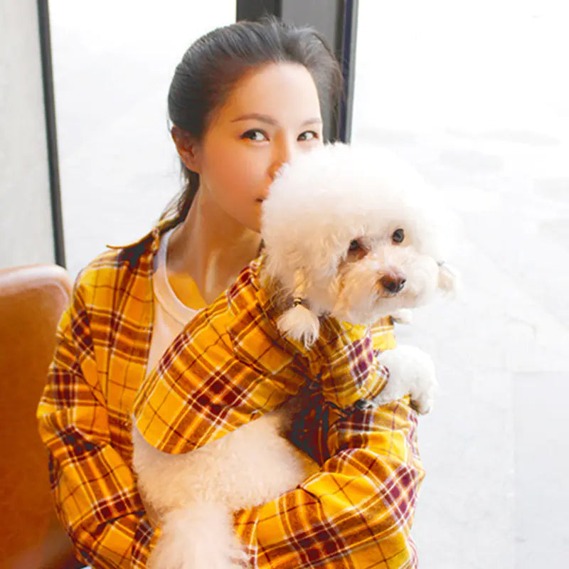 Matching Pet Parent Plaid Shirts Set