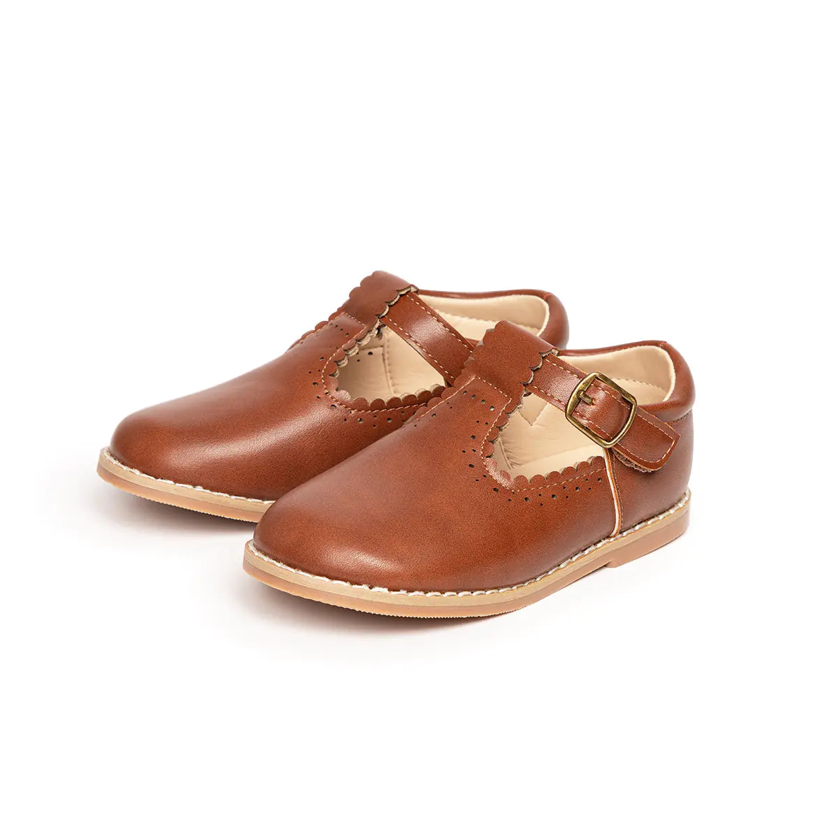 Girls Vintage Brogue Mary Jane Flat Dress Shoes