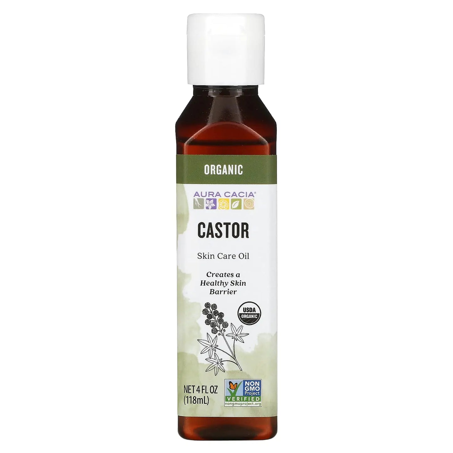 Aura Cacia Skin Care Oil - Organic Castor Oil - 4 Fl Oz