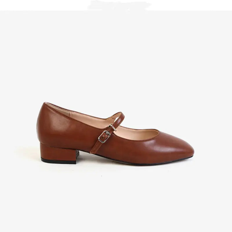 Vintage Mary Jane Shoes - Round Toe Flat Slip-On