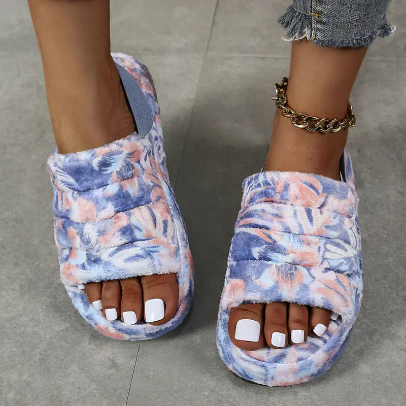 Thick Bottom Furry Slippers - European and American Style
