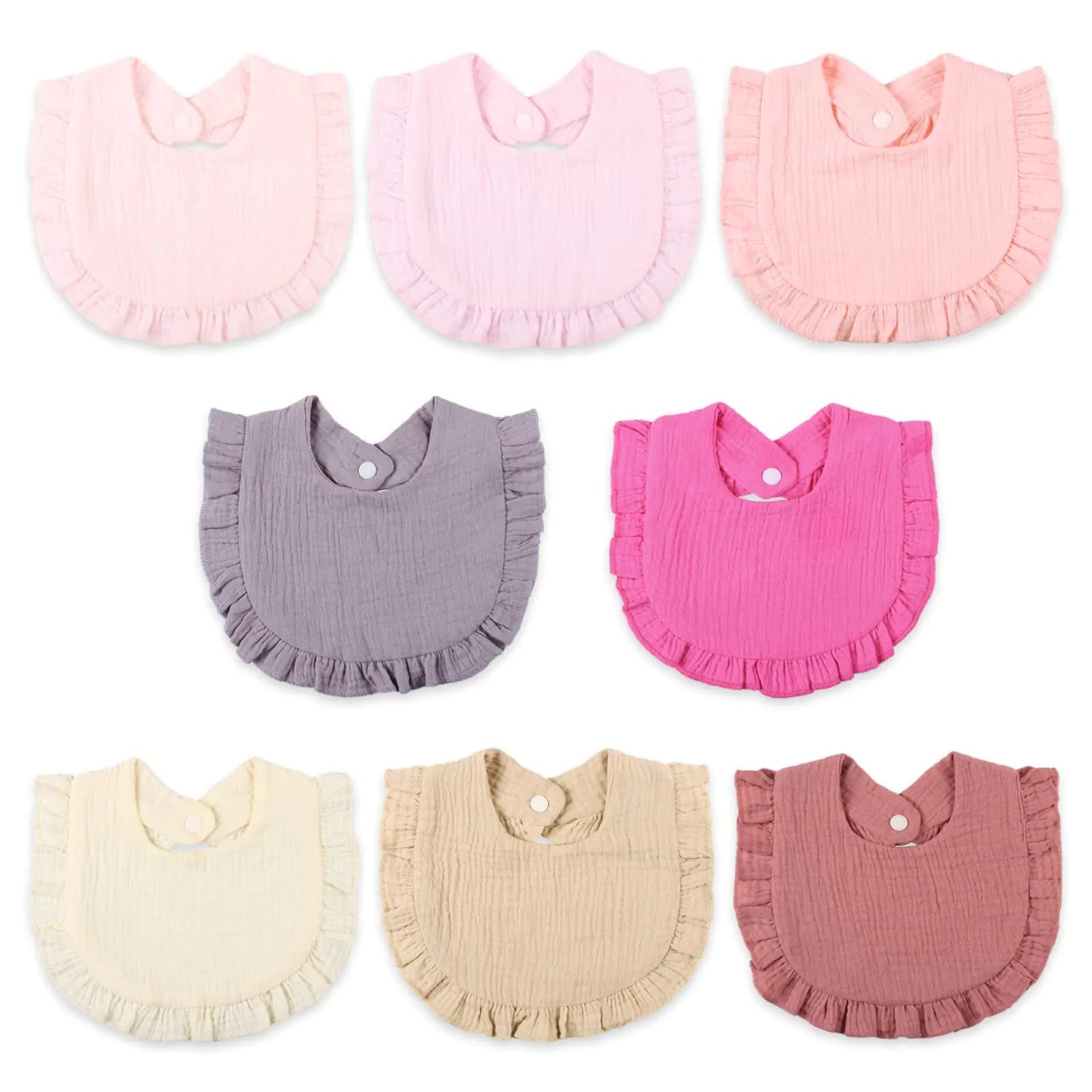 Baby Bibs Muslin Drool Bibs Teething Bibs 4-Layer 100% Cotton for Girls Absorbent&Soft&Breathable Scarf Muslin Baby Drool Bibs